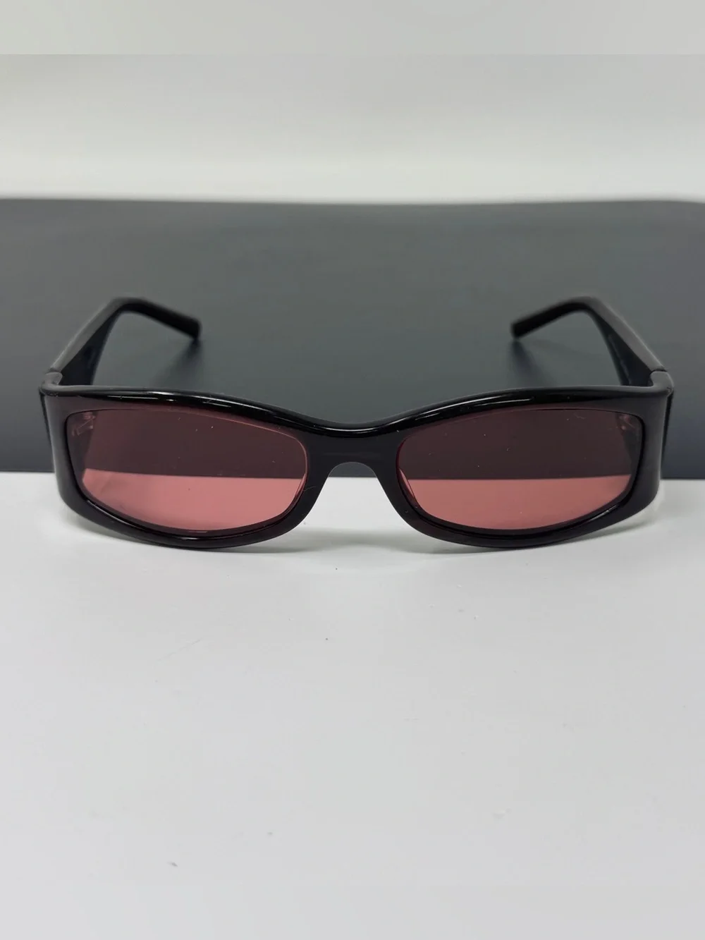 Gucci black sunglasses FRAME ONLY no lenses with rhinestone G on sides. GG2526